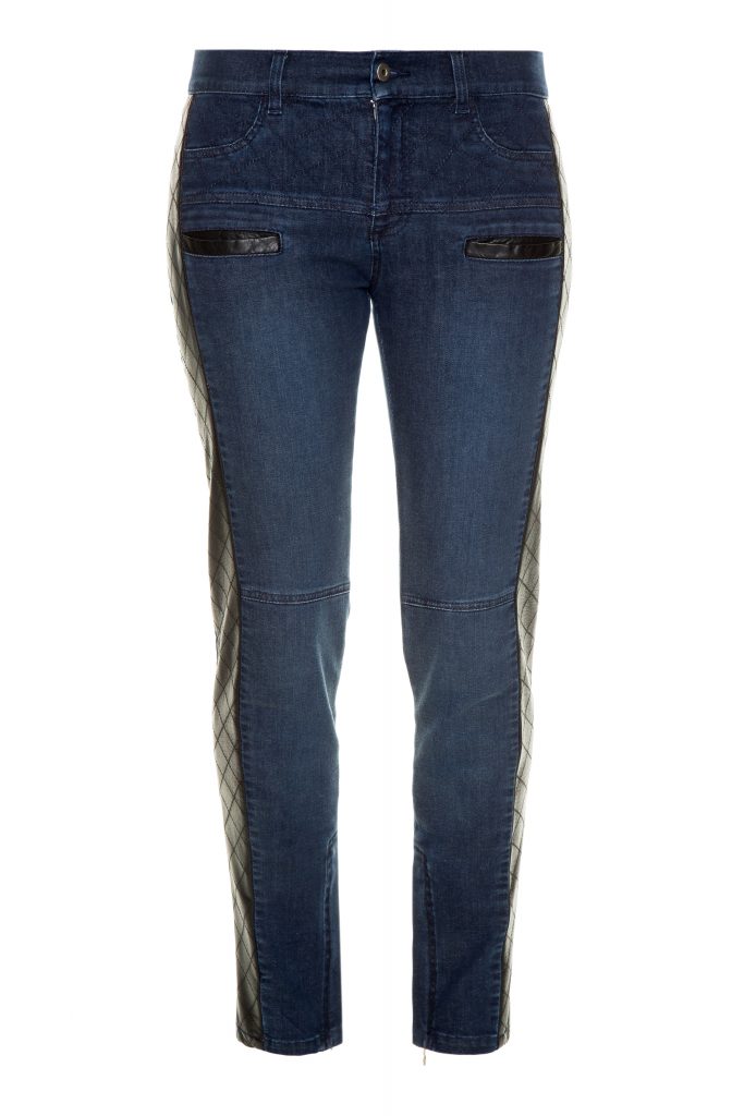 J.CHERMANN - Jeans Detalhe couro R$608,00